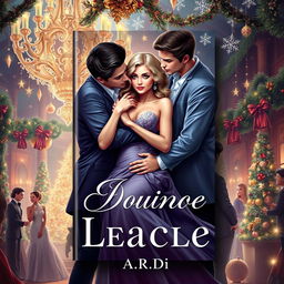 A visually striking book cover for a romance novel by 'A