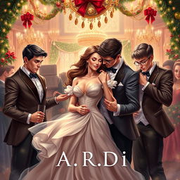 A captivating book cover for a romance novel by 'A