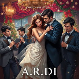 A captivating book cover for a romance novel by 'A