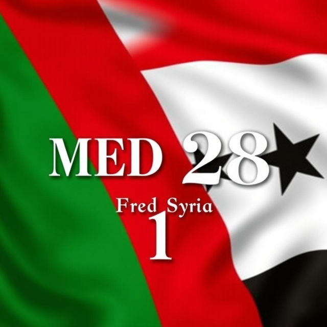 An artistic representation featuring the phrase 'MED 28' prominently displayed in a bold, elegant font at the center of the image, with the number '1' beneath it in a smaller, refined font, styled in Latin