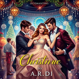 An enchanting book cover for a romance novel by 'A