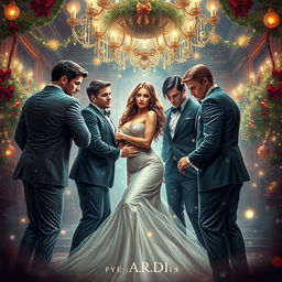 An enchanting book cover for a romance novel by 'A