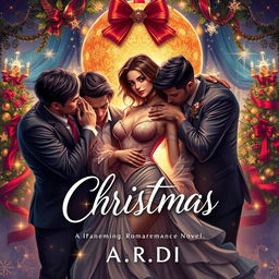 A mesmerizing book cover for a romance novel by 'A