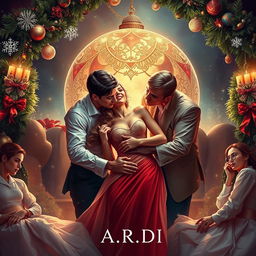 A mesmerizing book cover for a romance novel by 'A