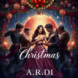 A mesmerizing book cover for a romance novel by 'A