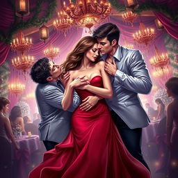 A captivating book cover for a romance novel by 'A