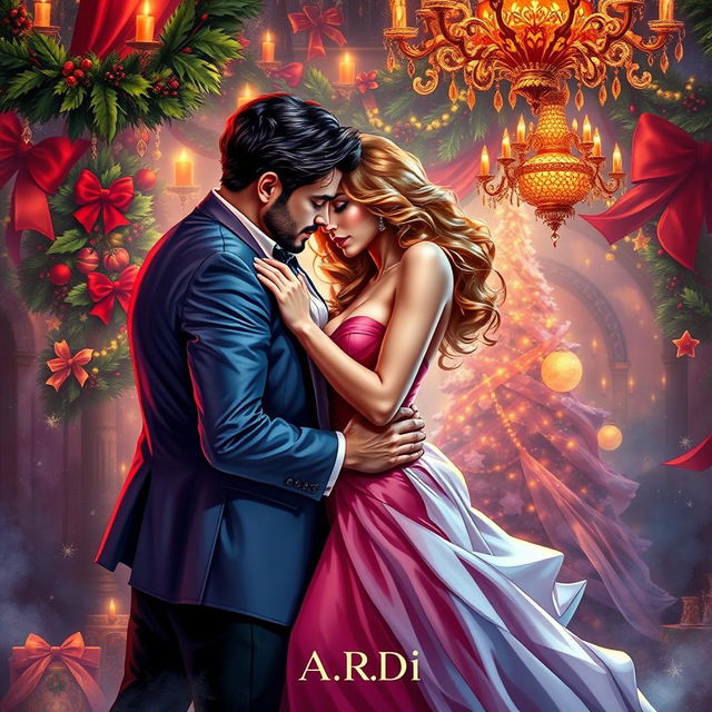 A captivating book cover for a romance novel by 'A