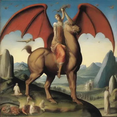 In the dantesque world of Dante Alighieri's Divine Comedy, fantastical creatures and magical landscapes abound.
