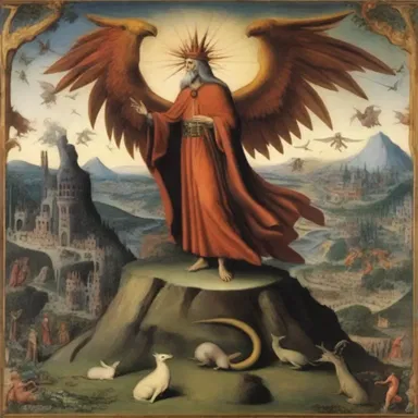 In the dantesque world of Dante Alighieri's Divine Comedy, fantastical creatures and magical landscapes abound.