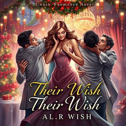 A stunning book cover for a romance novel by 'A