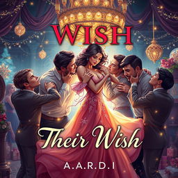 A stunning book cover for a romance novel by 'A