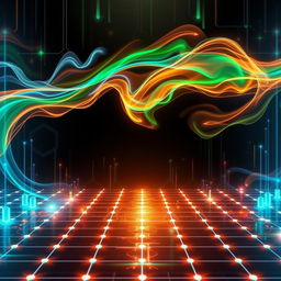 A futuristic and abstract representation of energy imbalance in gas