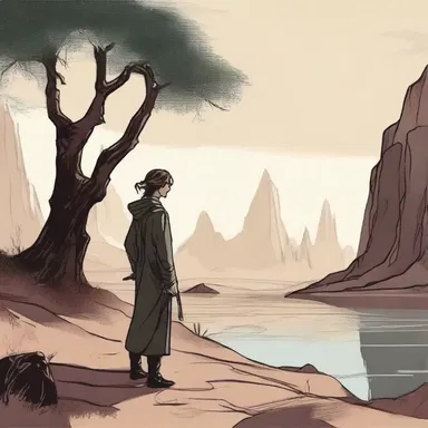 The novel explores the enigmatic and delphian nature of the protagonist's journey.