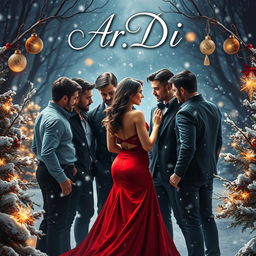 A striking and seductive book cover for a steamy romance novel titled 'A
