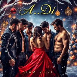A striking and seductive book cover for a steamy romance novel titled 'A