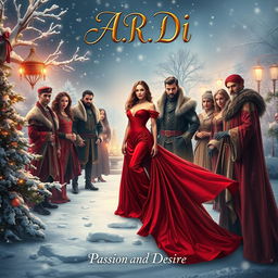 An enchanting book cover for a steamy romance novel titled 'A