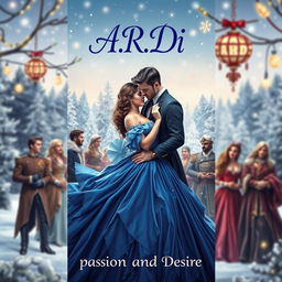 An alluring book cover for a steamy romance novel titled 'A