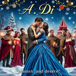 An alluring book cover for a steamy romance novel titled 'A