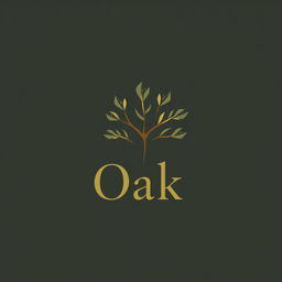 A logo design for an interior decoration brand named 'بلوطة' (meaning 'Oak' in Persian)