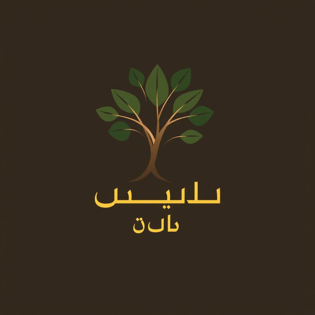 A logo design for an interior decoration brand named 'بلوطة' (meaning 'Oak' in Persian)