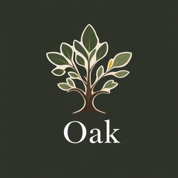 A logo design for an interior decoration brand named 'بلوطة' (meaning 'Oak' in Persian)