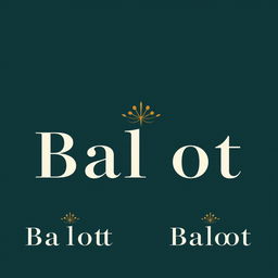 A sophisticated logo design for an interior decoration brand named 'Baloot'