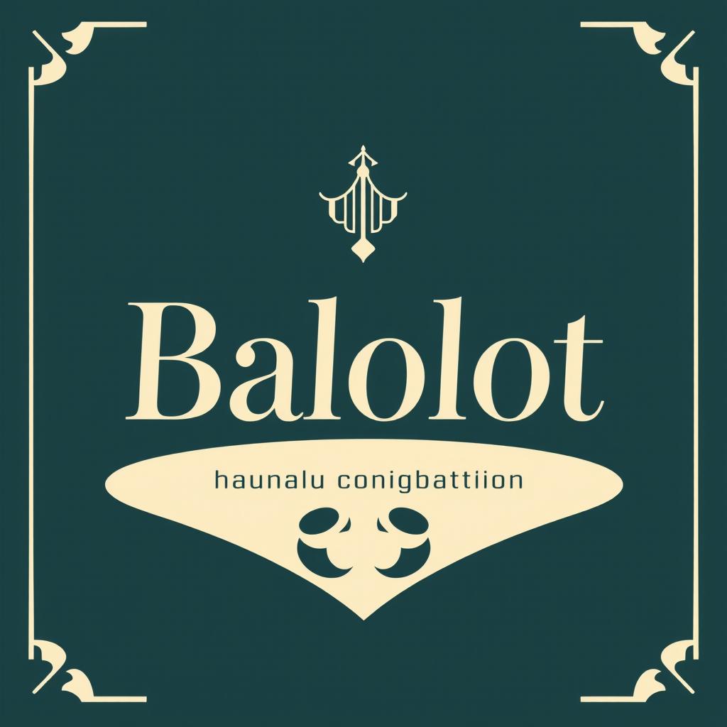 A sophisticated logo design for an interior decoration brand named 'Baloot'