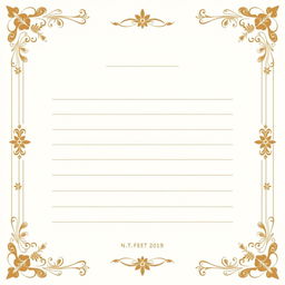 A formal post template with ample space for writing, featuring elegant design elements