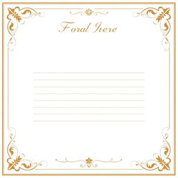 A formal post template with ample space for writing, featuring elegant design elements
