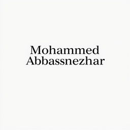 The name 'Mohammad Abbasnezhad' displayed prominently in bold black font on a clean, bright white background