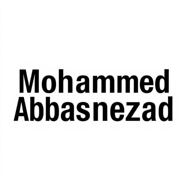 The name 'Mohammad Abbasnezhad' displayed prominently in bold black font on a clean, bright white background