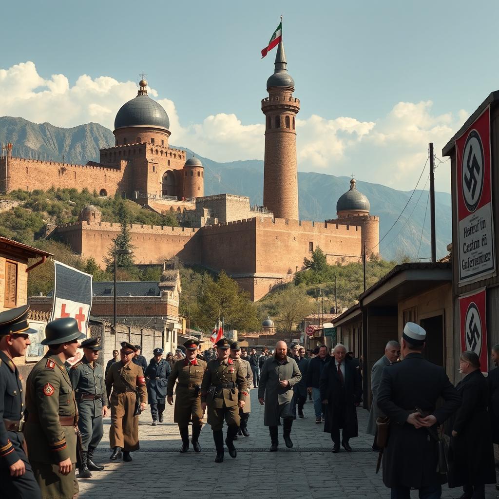 A reimagined portrayal of Khorramabad under Nazi German rule, showcasing an alternate historical narrative