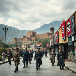 A reimagined portrayal of Khorramabad under Nazi German rule, showcasing an alternate historical narrative