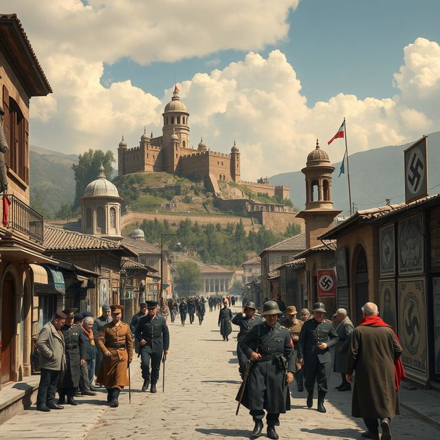 A reimagined portrayal of Khorramabad under Nazi German rule, showcasing an alternate historical narrative