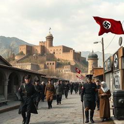 A reimagined portrayal of Khorramabad under Nazi German rule, showcasing an alternate historical narrative