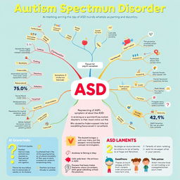 A comprehensive infographic illustrating the understanding of Autism Spectrum Disorder (ASD)