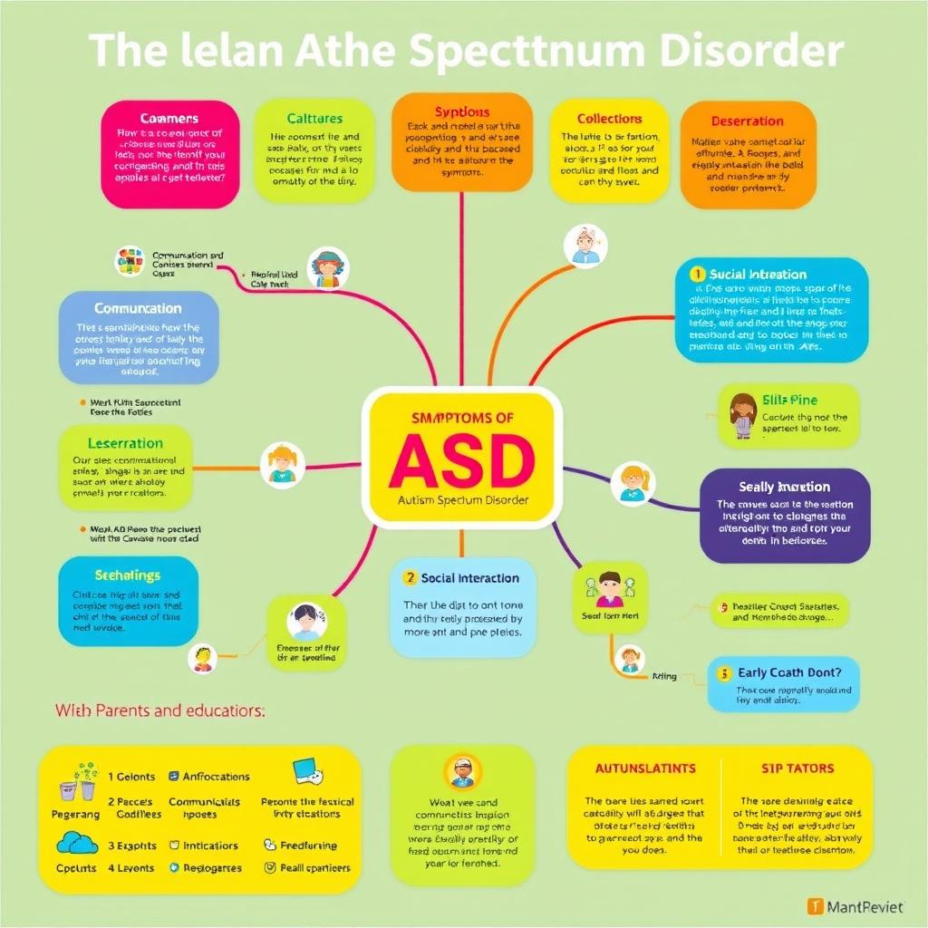 A comprehensive infographic illustrating the understanding of Autism Spectrum Disorder (ASD)