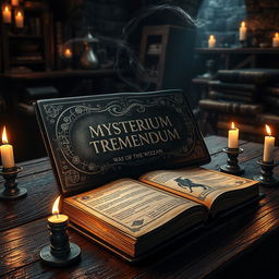 A mysterious old dark magical book entitled 'MYSTERIUM TREMENDUM: Way of the Wizzan'