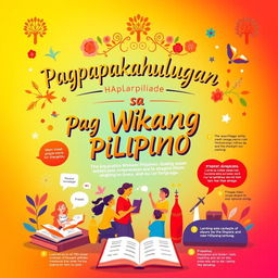 A vibrant and visually appealing poster that explores the concept of 'pagpapakahulugan' in the Filipino language