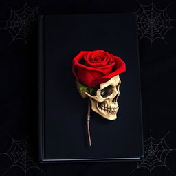A dark book cover featuring a deep black background