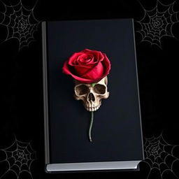 A dark book cover featuring a deep black background