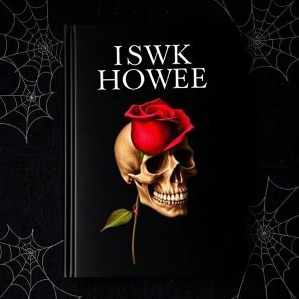 A dark book cover featuring a deep black background