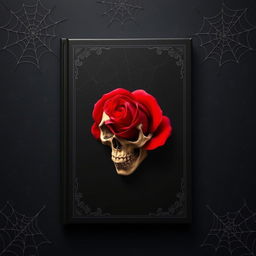 A dark book cover featuring a deep black background