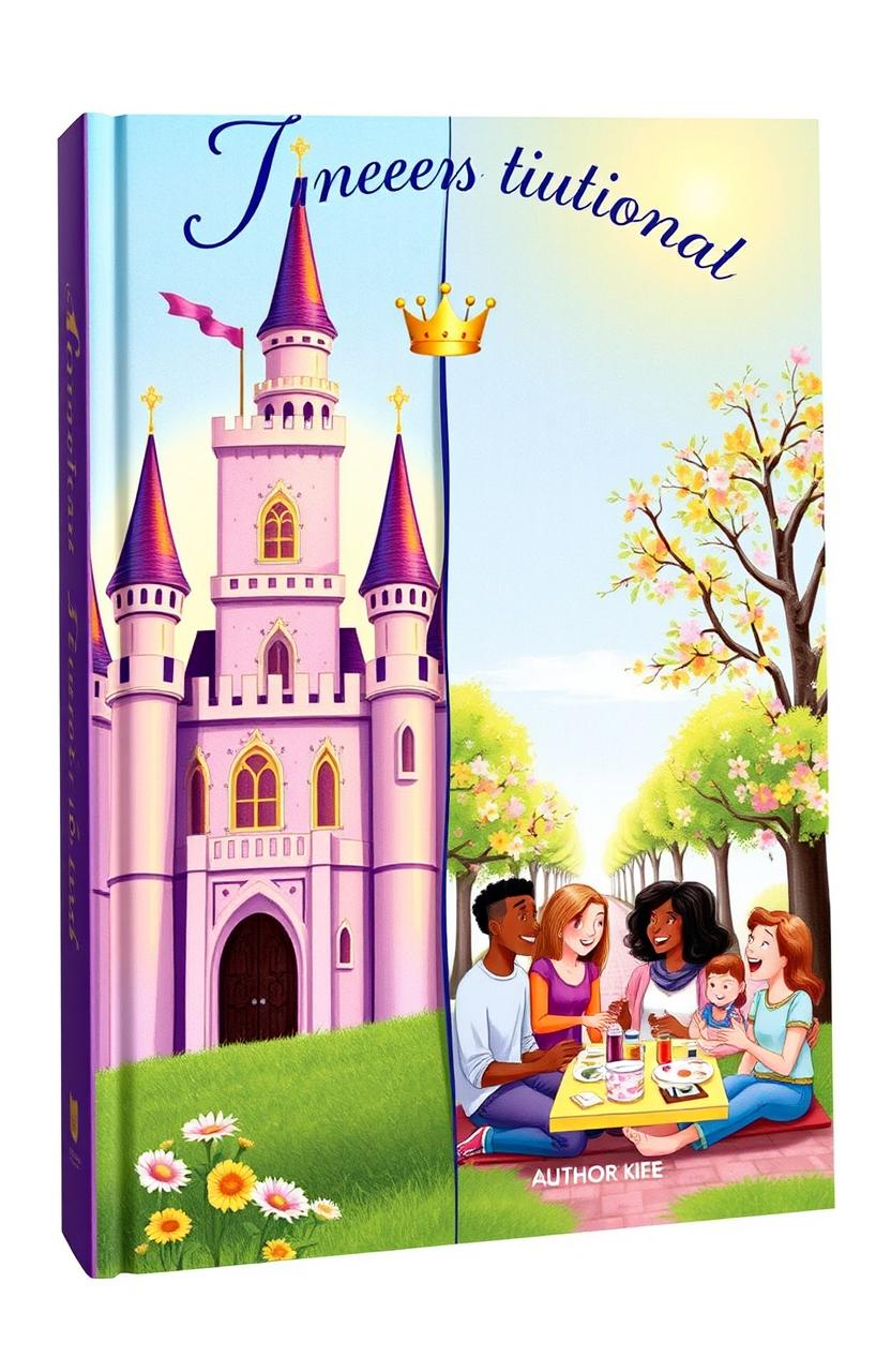 A whimsical book cover that beautifully contrasts the signs of royalty and everyday life