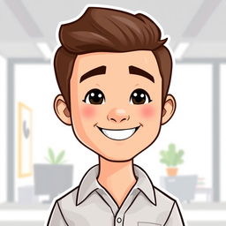 A Bitmoji-style character of a man, embodying a friendly and approachable demeanor