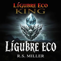 A dark and malevolent book cover featuring the title 'Lúgubre Eco' at the top and the author's name, R