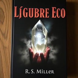 A dark and sinister book cover titled 'Lúgubre Eco' in bold, unsettling font at the top