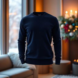 A smart-looking, classy full-sleeve winter t-shirt designed for men, featuring a modern fit and made from a warm, soft fabric