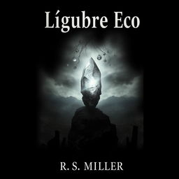 A dark and sinister book cover titled 'Lúgubre Eco' at the top, with the author's name 'R