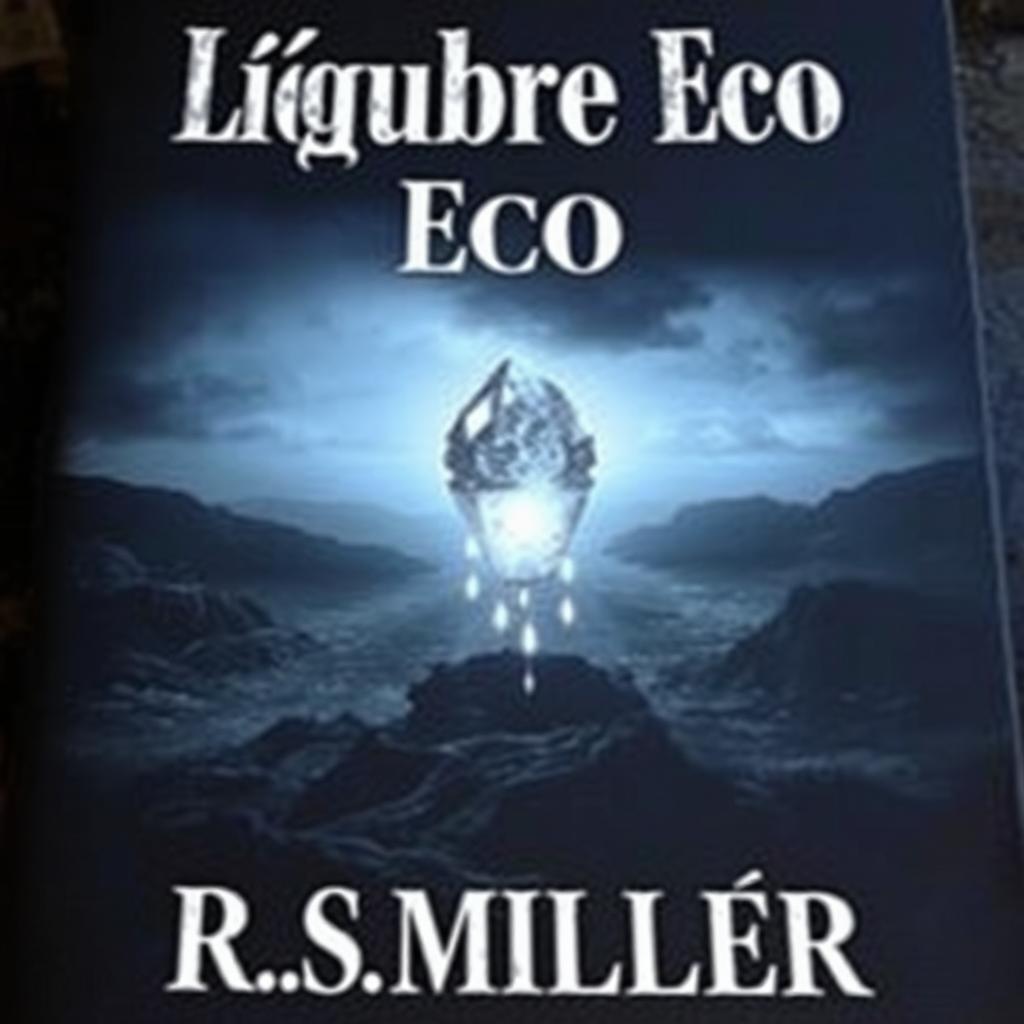 A dark and sinister book cover titled 'Lúgubre Eco' at the top, with the author's name 'R